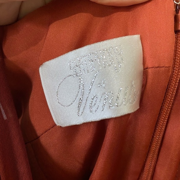 NWT Orange Rust Colored Short Bridesmaid Dress - Picture 8 of 10
